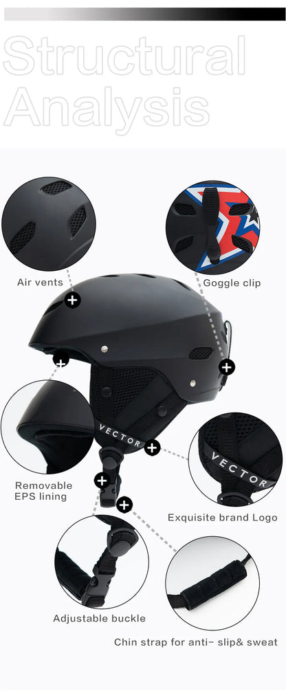 Ski Helmet - CE Certified & Unisex Winter Sports Protection