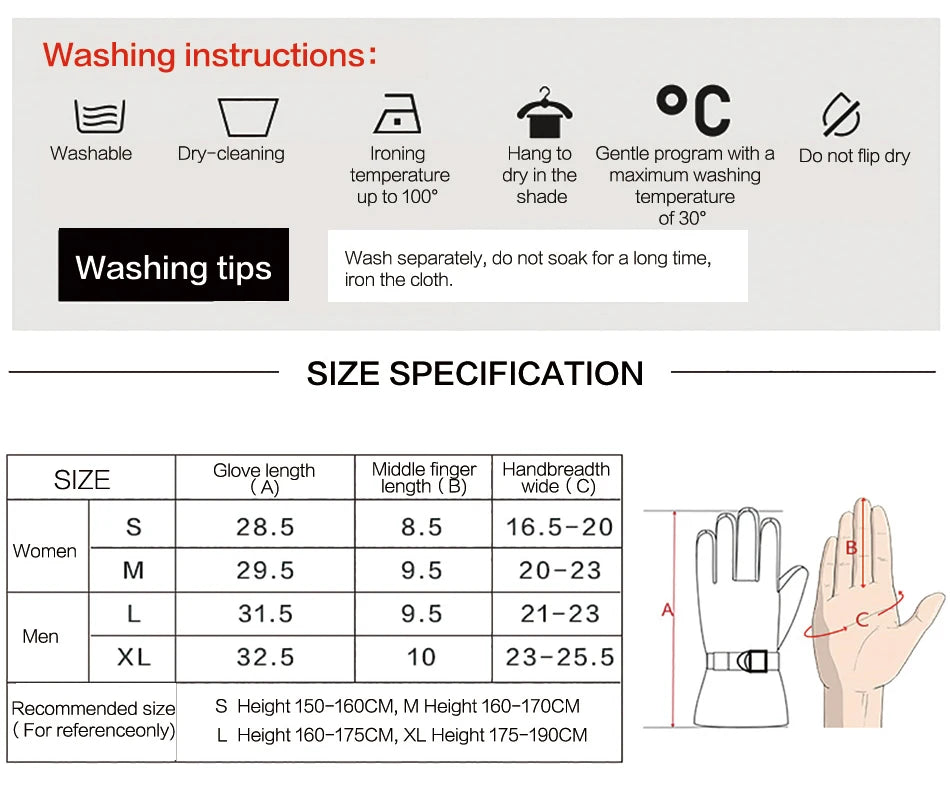 Ski Gloves - Waterproof & Windproof Winter Sports Essentials