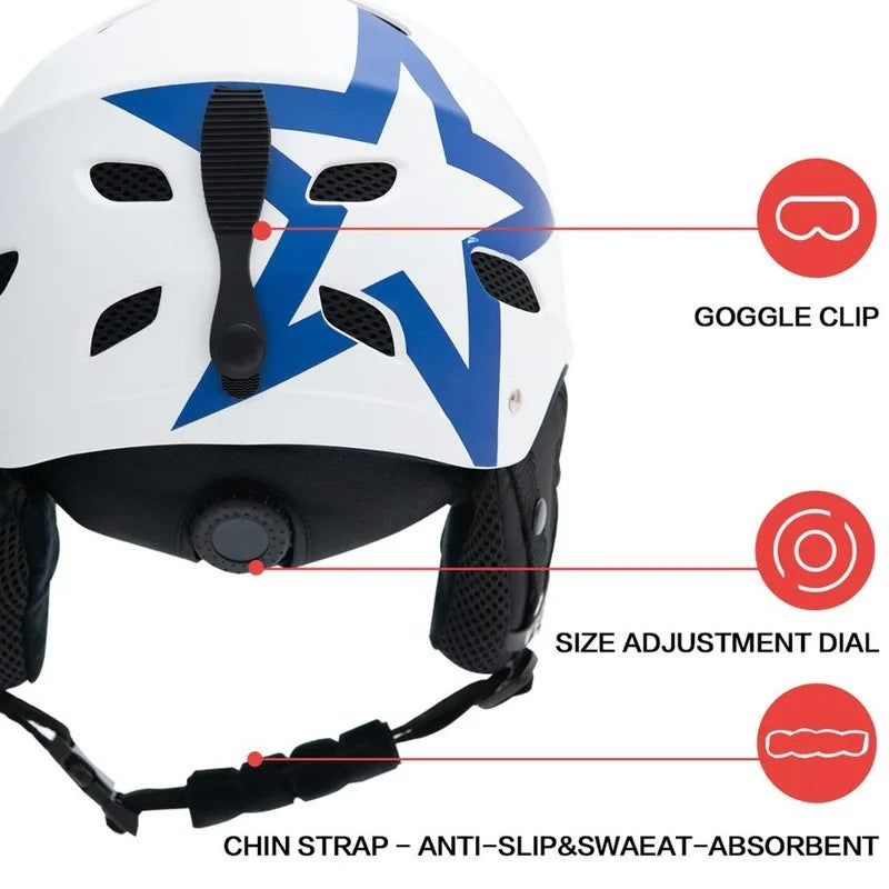 Ski Helmet - CE Certified & Unisex Winter Sports Protection