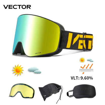 Ski Goggles with Anti Fog & UV400 Protection