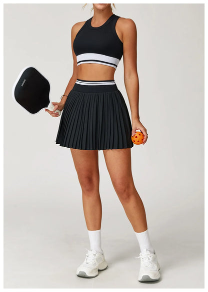 Golf Pleated Skirt: High Waist Comfort & Breathability