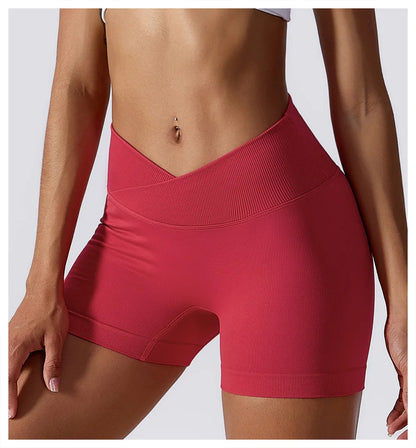 High Waist Yoga Shorts - Seamless, Breathable, and Supportive