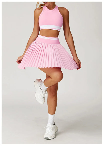 Golf Pleated Skirt: High Waist Comfort & Breathability