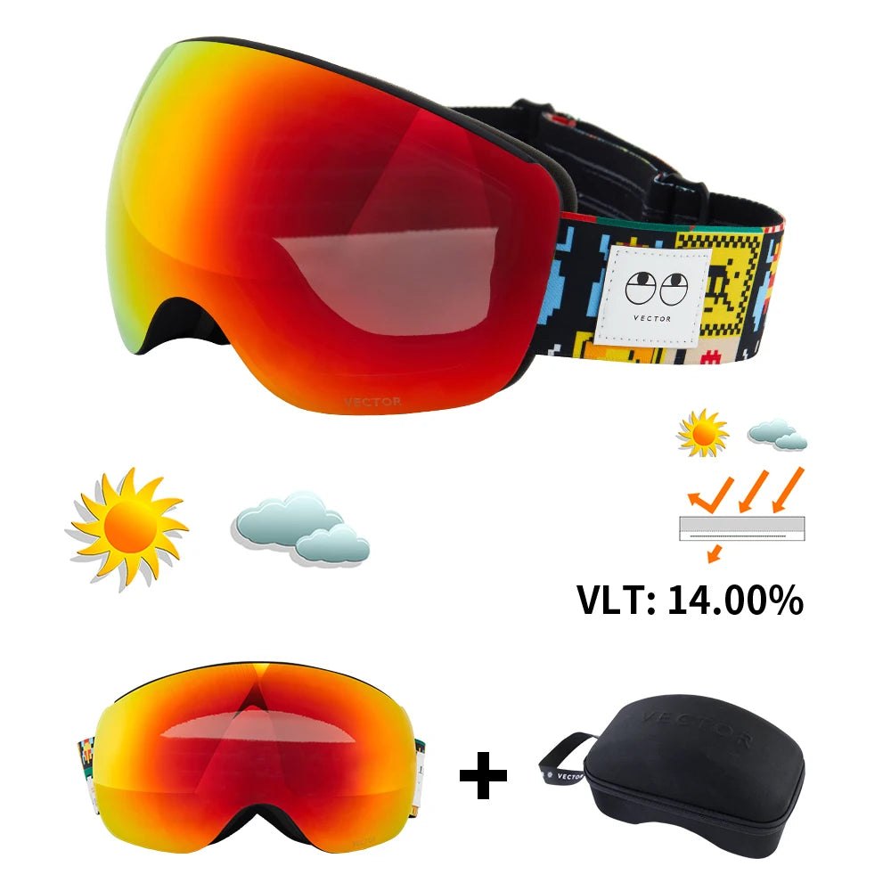 Ski Goggles - UV Protection & Interchangeable Lens Design