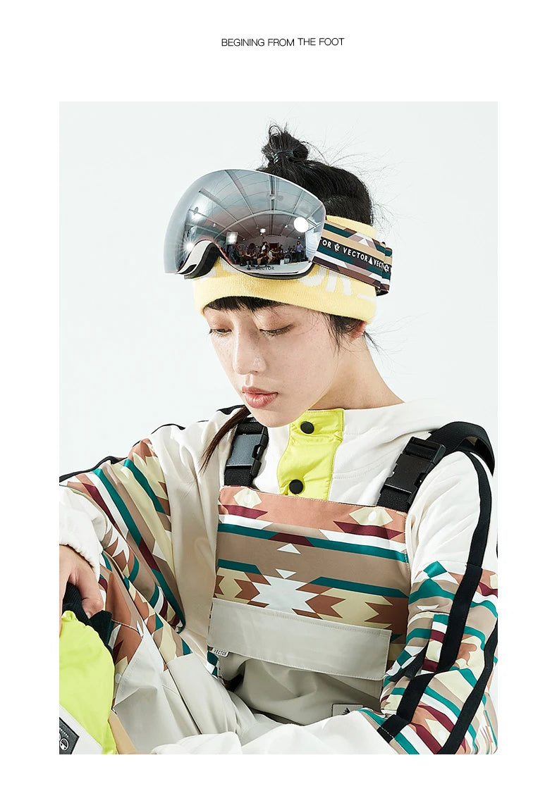 Ski Goggles with UV Protection & Interchangeable Lenses