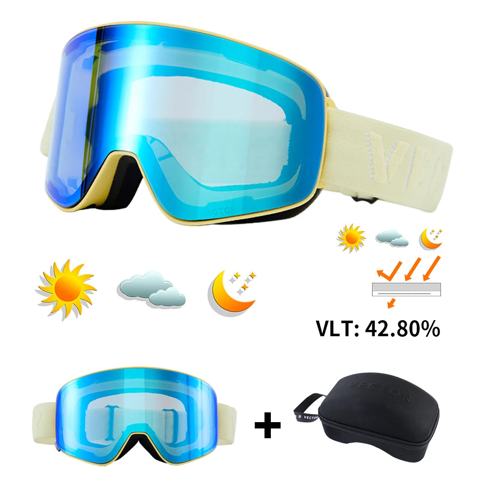 Ski Goggles - Anti-Fog UV400 Snowboard Eyewear