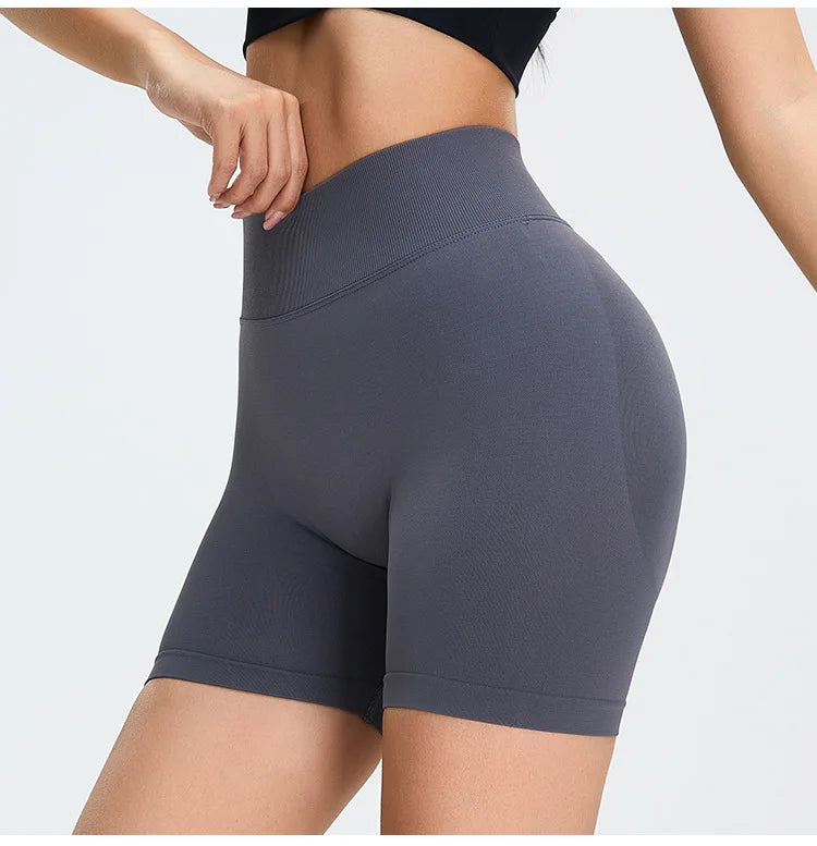Seamless High Waist Sports Shorts - Elevate Your Workout
