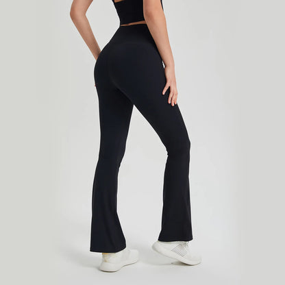 Antibacterial Push-Up Sports Leggings with Flared Design