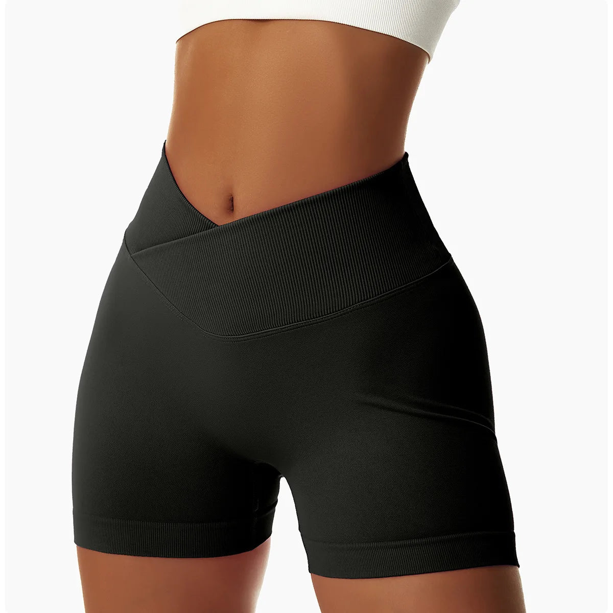 High Waist Yoga Shorts - Seamless, Breathable, and Supportive