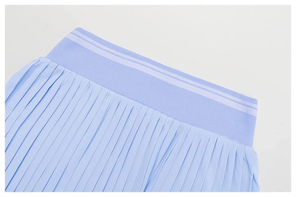 Golf Pleated Skirt: High Waist Comfort & Breathability