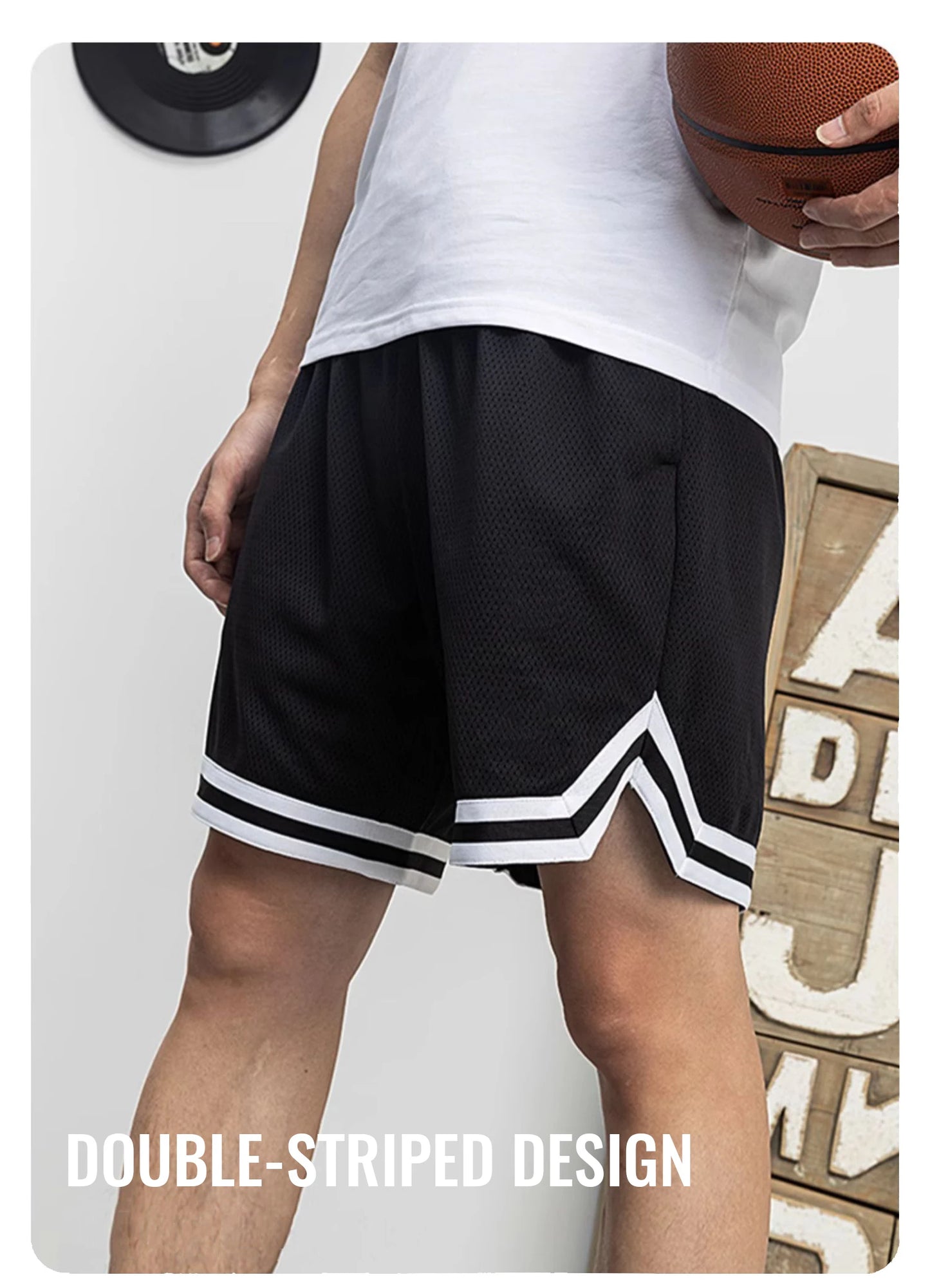 Basketball Shorts - Breathable Mesh Workout & Running Shorts