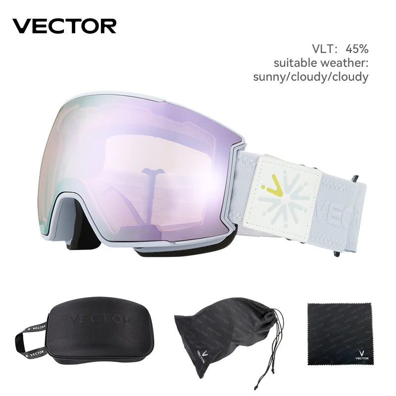 Ski Goggles with UV400 & Anti-Fog Features for Winter Sports