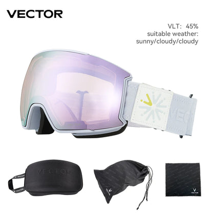 Ski Goggles with UV400 & Anti-Fog Features for Winter Sports