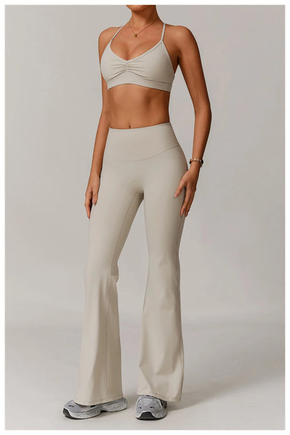 Sports Bra with Breathable Quick-Dry Cross Back Design