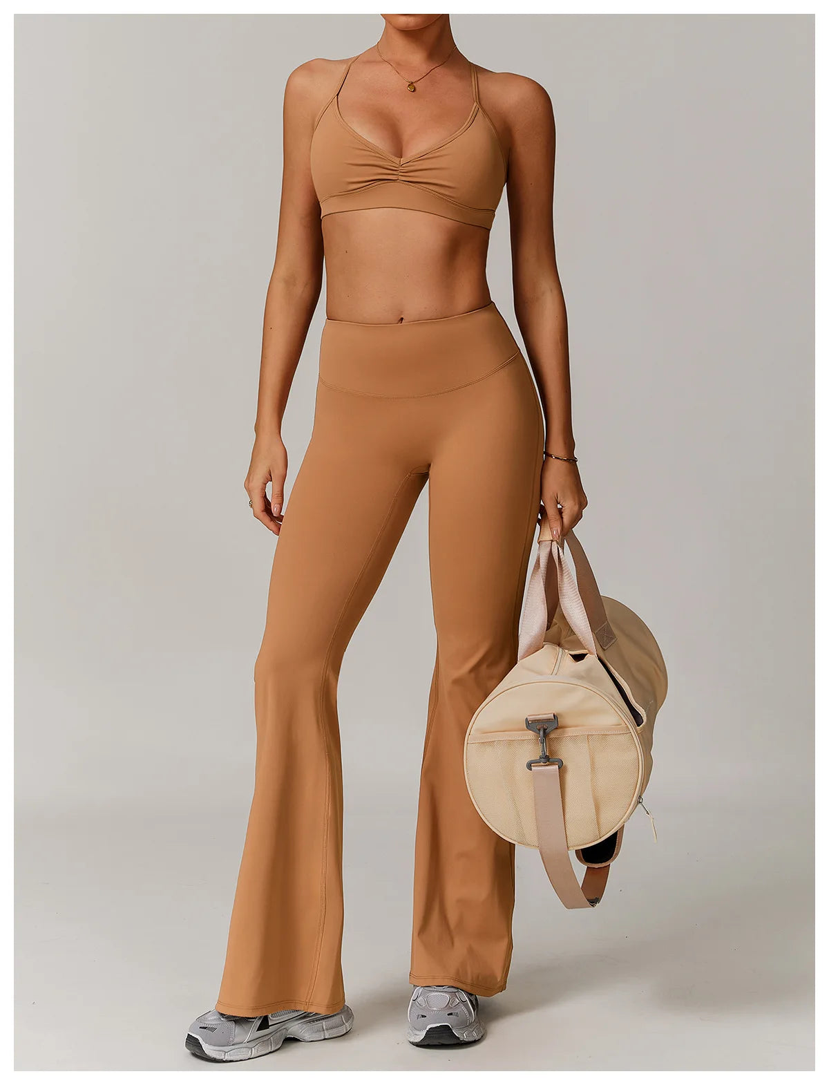 Sports Bra with Breathable Quick-Dry Cross Back Design