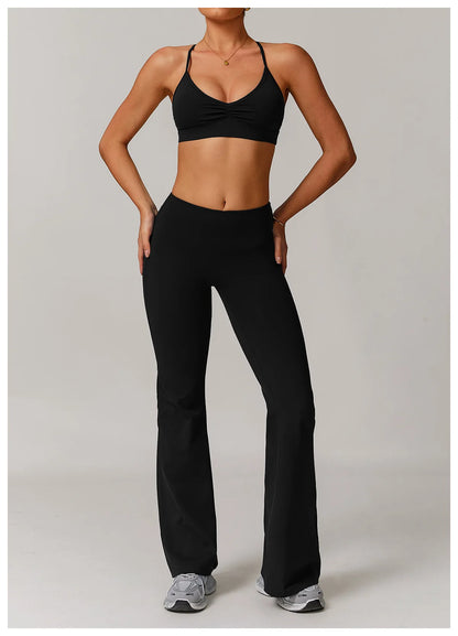 Sports Bra with Breathable Quick-Dry Cross Back Design