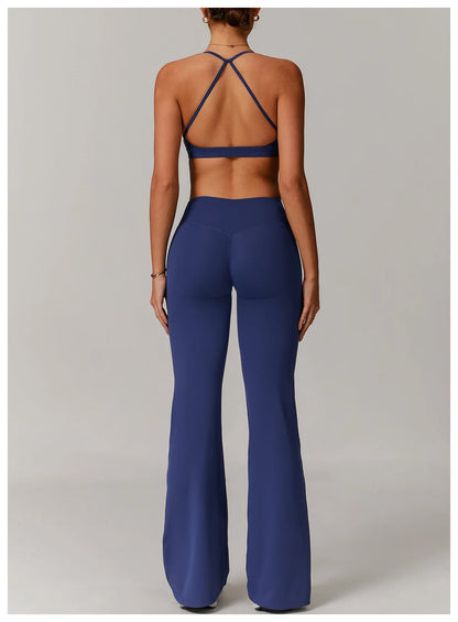 Sports Bra with Breathable Quick-Dry Cross Back Design