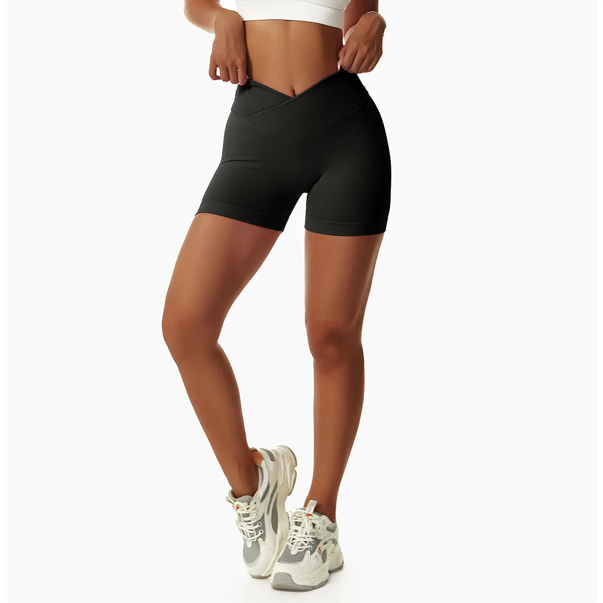 High Waist Yoga Shorts - Seamless, Breathable, and Supportive