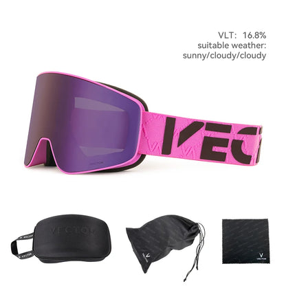 Ski Goggles with Anti Fog & UV400 Protection