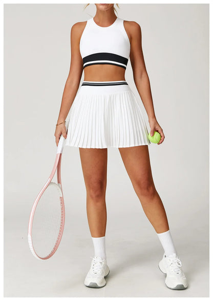 Golf Pleated Skirt: High Waist Comfort & Breathability