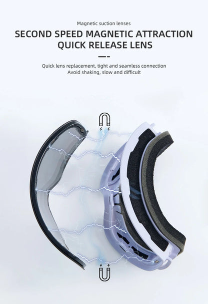 Ski Goggles - UV Protection & Interchangeable Lens Design