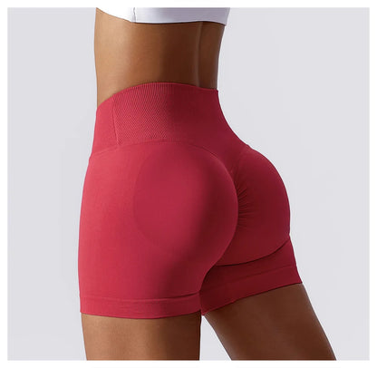 High Waist Yoga Shorts - Seamless, Breathable, and Supportive