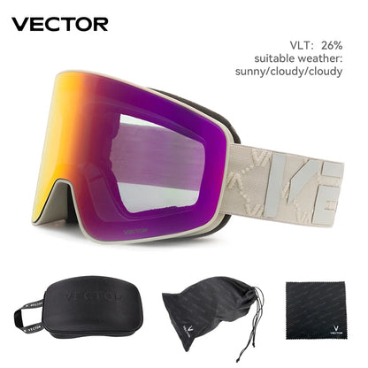 Ski Goggles with Anti Fog & UV400 Protection