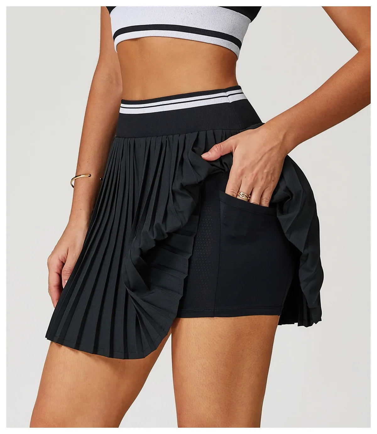 Golf Pleated Skirt: High Waist Comfort & Breathability