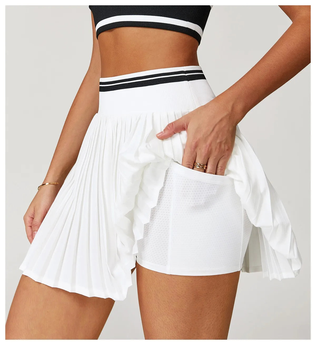 Golf Pleated Skirt: High Waist Comfort & Breathability