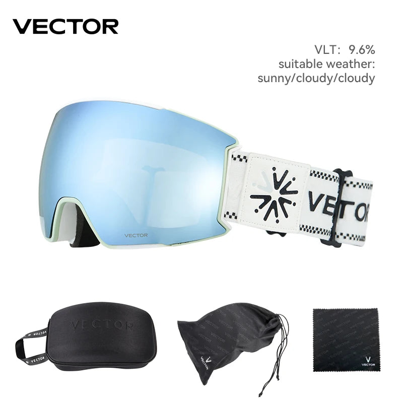 Ski Goggles with UV400 & Anti-Fog Features for Winter Sports