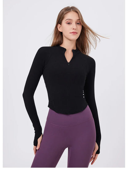 Workout Jacket - Fitness Apparel & Breathable Running Top