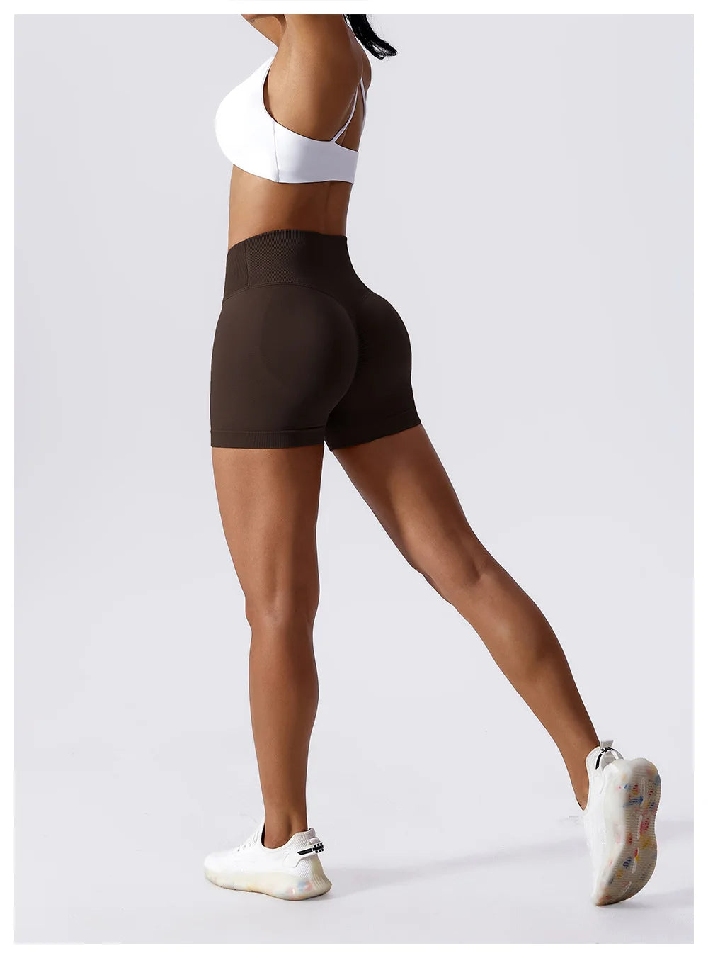 High Waist Yoga Shorts - Seamless, Breathable, and Supportive
