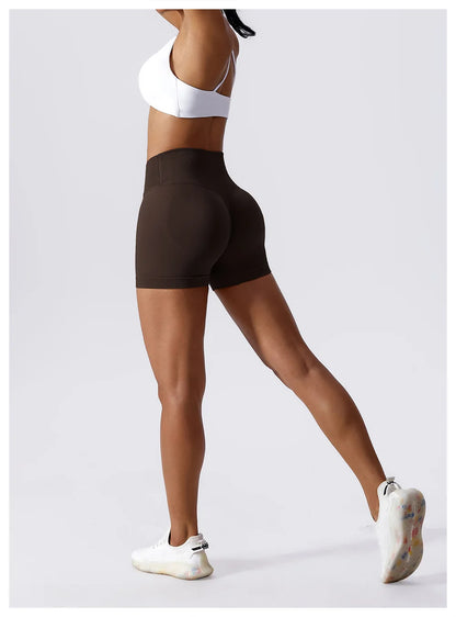 High Waist Yoga Shorts - Seamless, Breathable, and Supportive