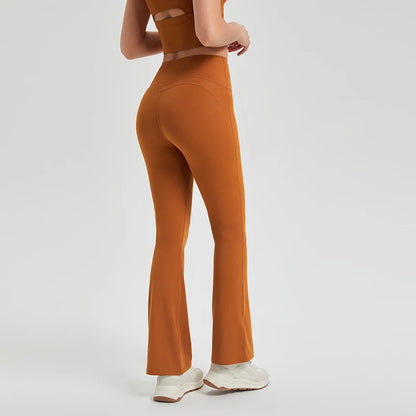 Antibacterial Push-Up Sports Leggings with Flared Design