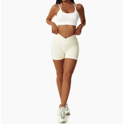 High Waist Yoga Shorts - Seamless, Breathable, and Supportive