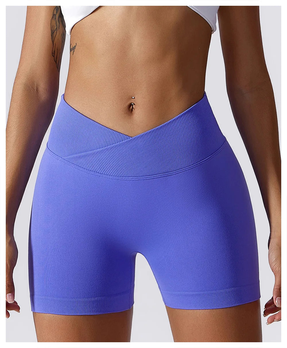 High Waist Yoga Shorts - Seamless, Breathable, and Supportive