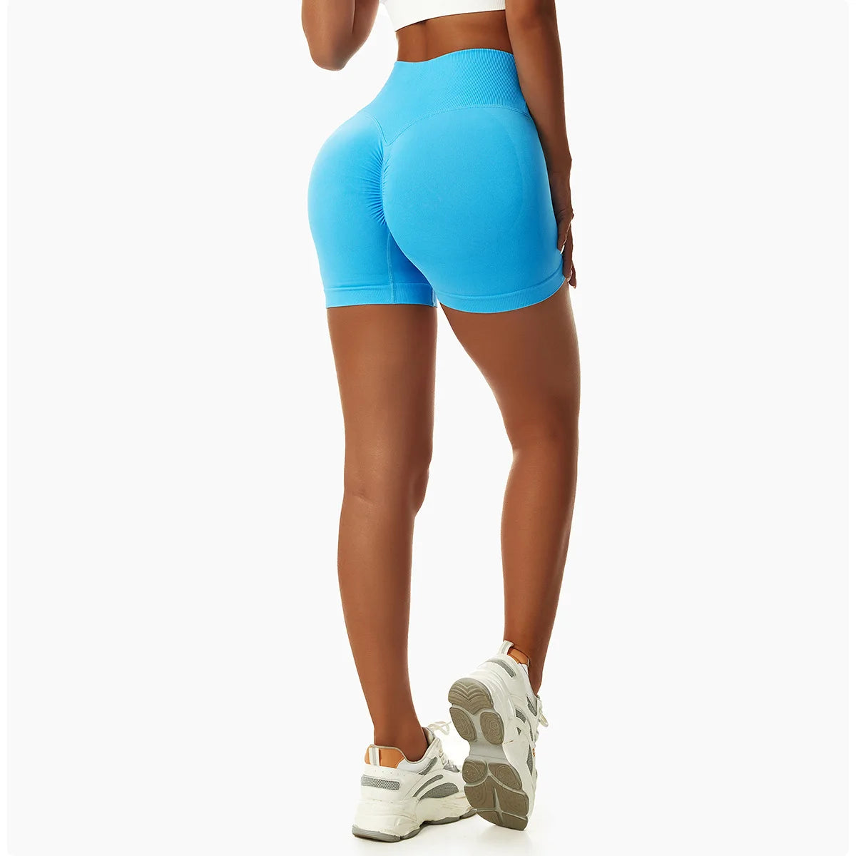 High Waist Yoga Shorts - Seamless, Breathable, and Supportive