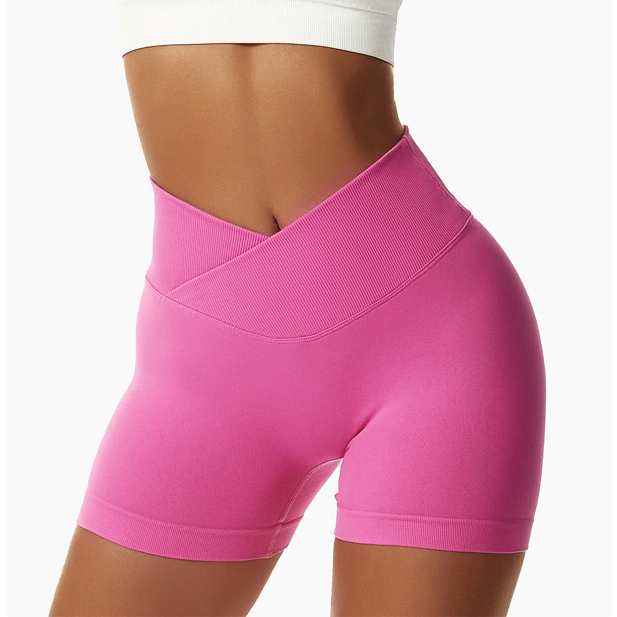 High Waist Yoga Shorts - Seamless, Breathable, and Supportive