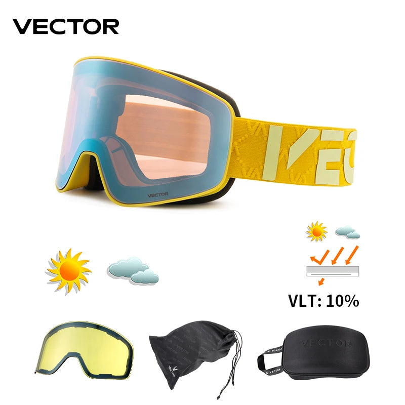 Ski Goggles with Anti Fog & UV400 Protection