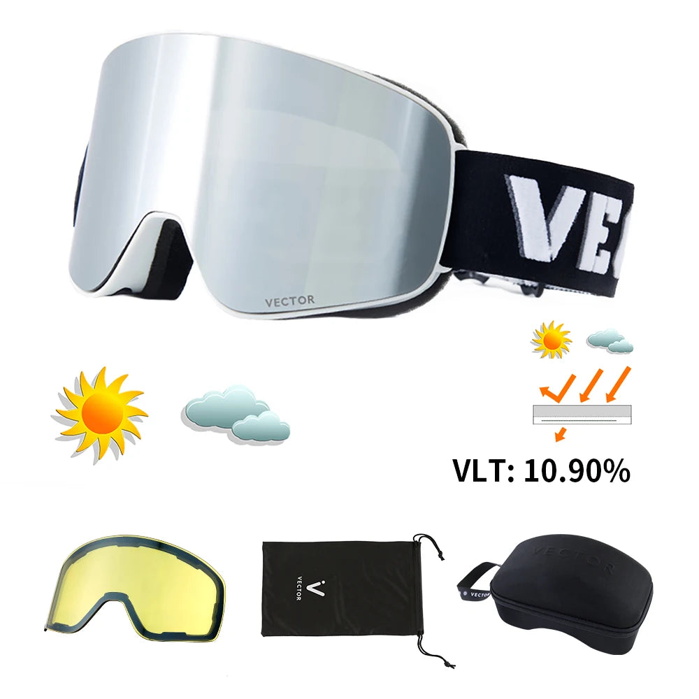 Ski Goggles - Anti-Fog UV400 Snowboard Eyewear