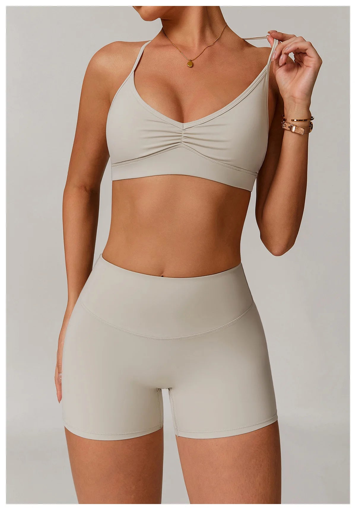 Sports Bra with Breathable Quick-Dry Cross Back Design