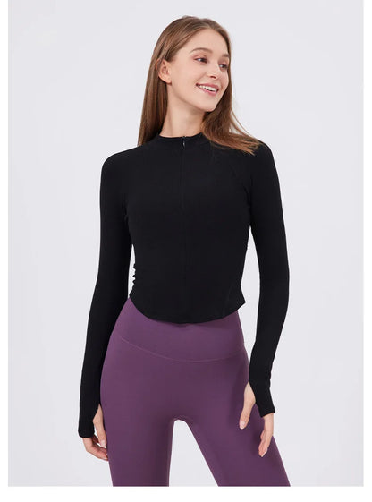 Workout Jacket - Fitness Apparel & Breathable Running Top