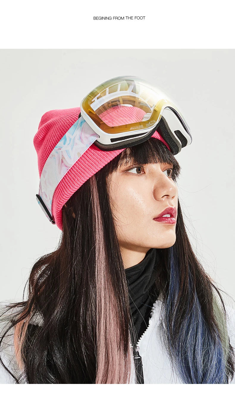 Ski Goggles with UV Protection & Interchangeable Lenses