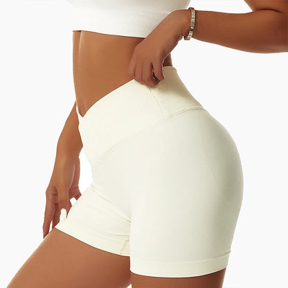 High Waist Yoga Shorts - Seamless, Breathable, and Supportive