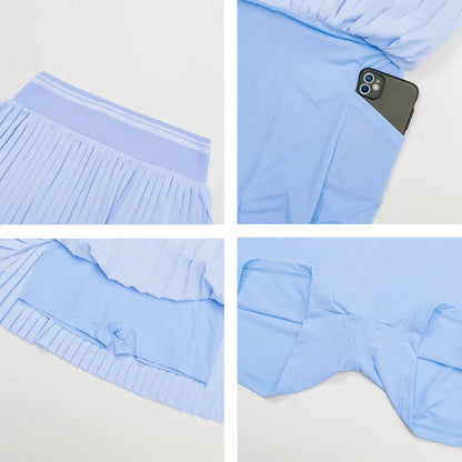 Golf Pleated Skirt: High Waist Comfort & Breathability
