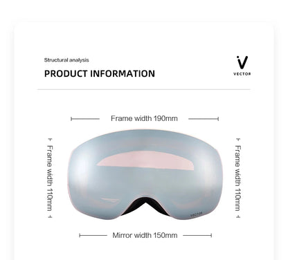 Ski Goggles - UV Protection & Interchangeable Lens Design