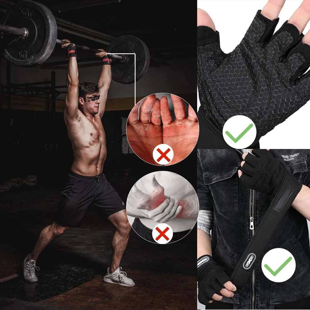 Weight Lifting Gloves With Wrist Wrap