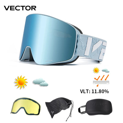 Ski Goggles with Anti Fog & UV400 Protection