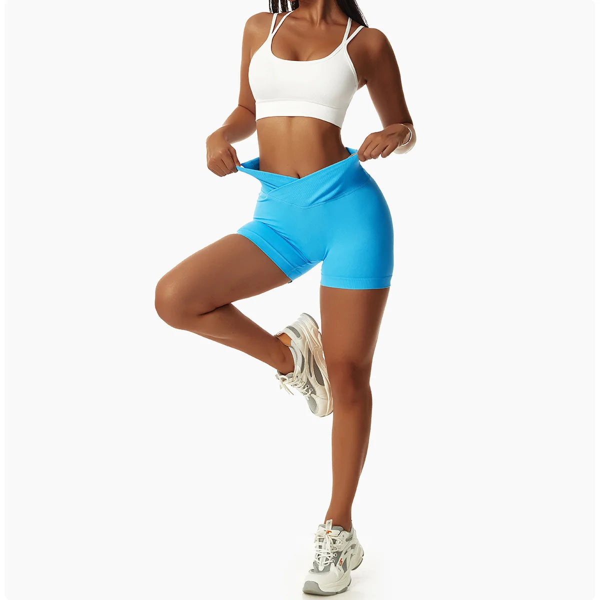 High Waist Yoga Shorts - Seamless, Breathable, and Supportive