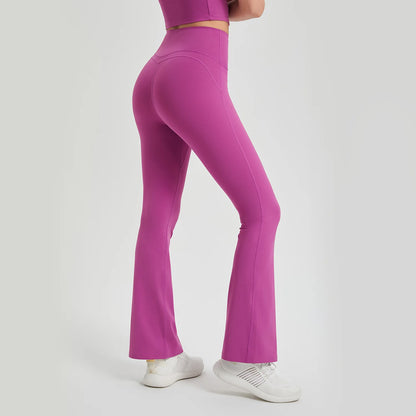 Antibacterial Push-Up Sports Leggings with Flared Design
